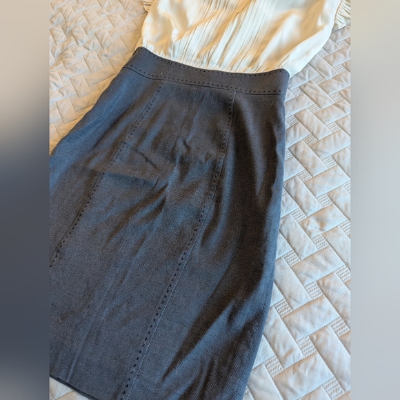 Rebecca Taylor Ivory Lace Victorian Secretary Sheath Career Dress sz 2 - Picture 9 of 16